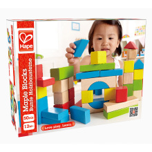 Hape Brand Non-Toxic Early Education Funny Rainbow Color Building Blocks